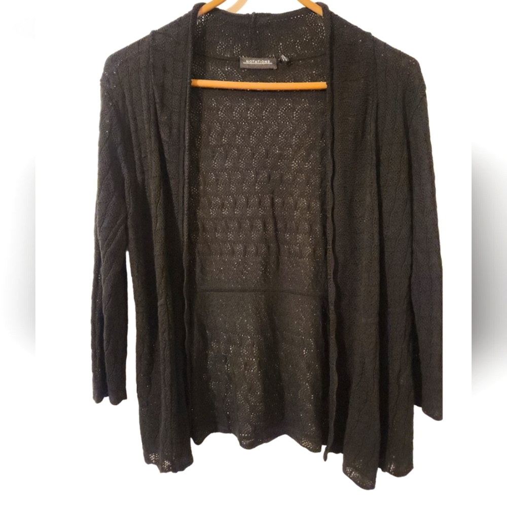 Notations Black Knit Cardigan Size M